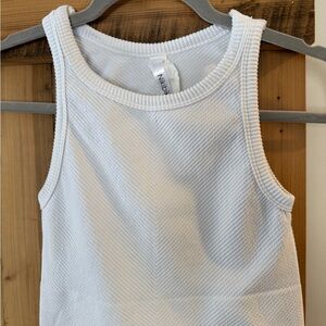 Nikibiki White Ribbed Top one size